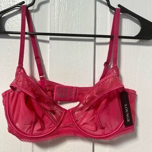 NWT Lounge Whitney Pink Unlined lace bra size 36D